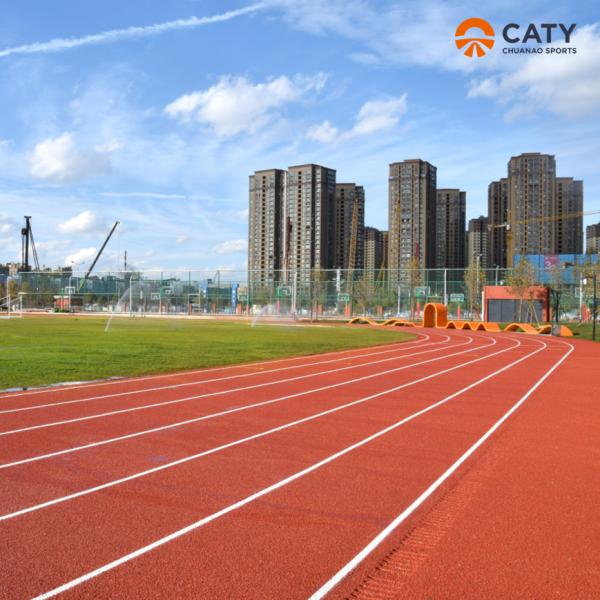 Surface de piste d'athlétisme caoutchouteuse à haute traction par matériau de compétition professionnelle EPDM SBR Granules