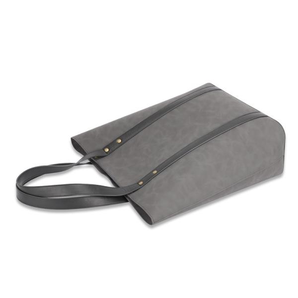 Printing Eco Friendly Shopping Bags Custom Zipper Pocket Leather Shopper Tote 13X5X15