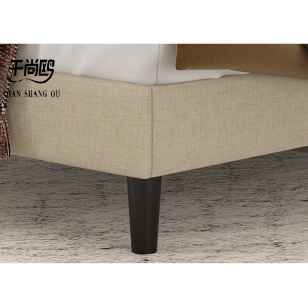 Low Key Linen Upholstered Full Size Bed 2m X 2m Breathable Overall Disassembly / Assembly