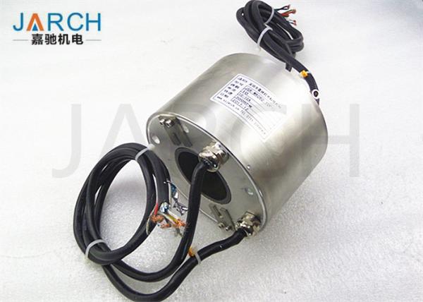 ID 60mm Waterproof Slip Ring S304 Stainless Steel Shaft Mounted 10 Circuits