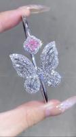 VS1 Pulseiras de diamante cultivadas em laboratório Quatro folhas de trevo de lírio cortado LV corte de borboleta