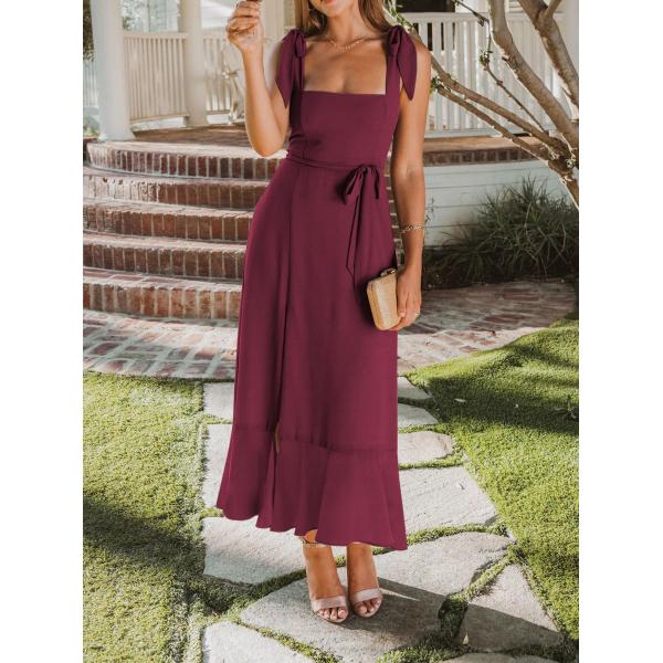 Весенние без рукава праздничные платья женщины высокая талия летние платья Midi