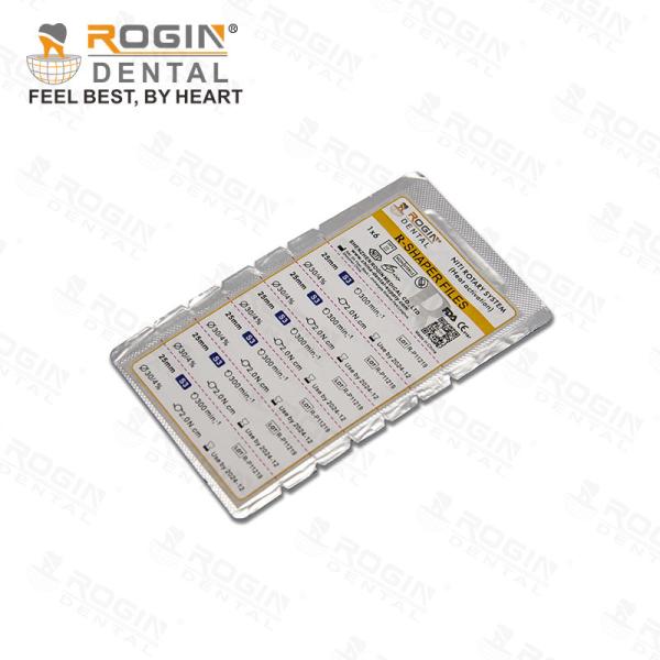 Dental Root Canal Files NITI Files 21mm 04 Taper R Shaper Files With Heat Activiation