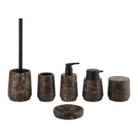 Accesorios de baño de mármol negro Emperado Conjunto de forma de gota de agua Uso en el baño