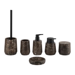 Темный имперадо мраморные аксессуары для ванной комнаты