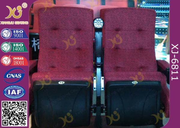 Molded PU Foam Flame Retardant Auditorium Theatre Seating Center Distance 580mm Rocker