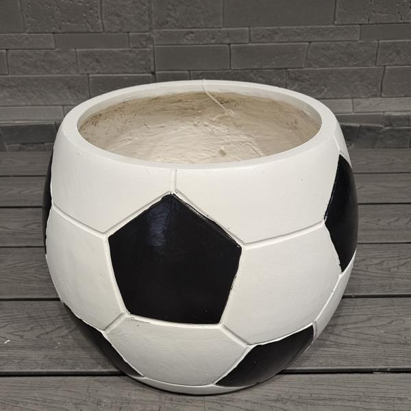 Soccer Ball Design Sporty Tapered Spherical Fiber Clay Planter Lightweight Durable