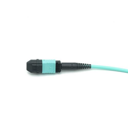 perte standard de 100Gbps 24F 50/125 OM3 LSZH MPO 24F MPO (femelle) à 2 x 12F MPO 50/125 TYPE (femelle) du câble LSZH du tronc OM3