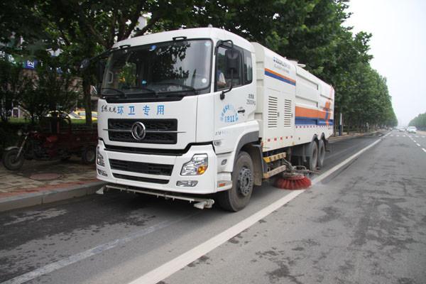 Street cleaning trucks DONGFENG combine road sweeping and road washing truck