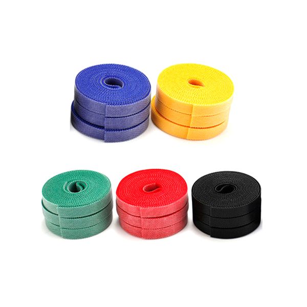 Dansky Custom Size Color Self-Adhesive Cable Ties Strap Eco-Friendly Back-to-Back Hook Loop Strap Tape Cable Management