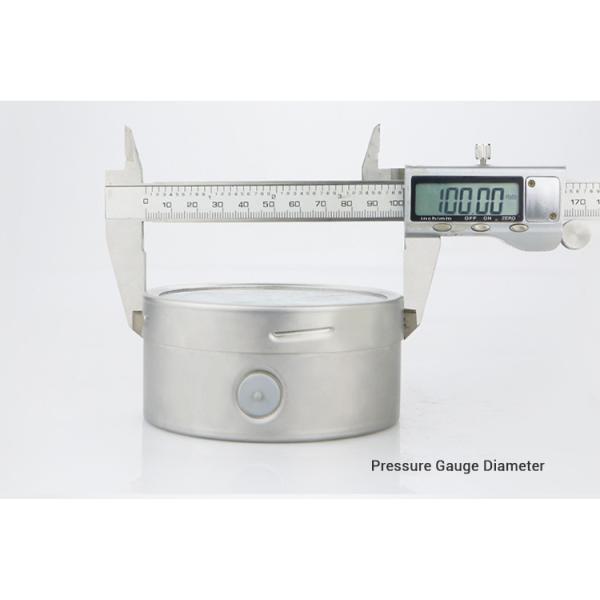 1/4 Thread 304ss 100mm Industrial Air Pressure Gauge for Water Gas 1600bar Range