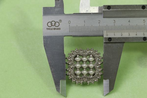 40L Fashion Buttons For Clothing , Watermill Pearl Vintage Rhinestone Buttons