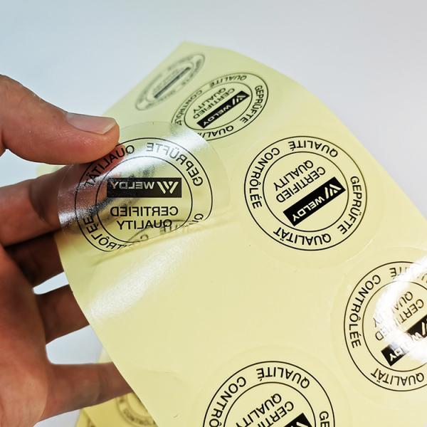 Papel sintético autoadesivo do filme claro do ANIMAL DE ESTIMAÇÃO de Flexo das etiquetas da etiqueta de esparadrapo do vinil BOPP