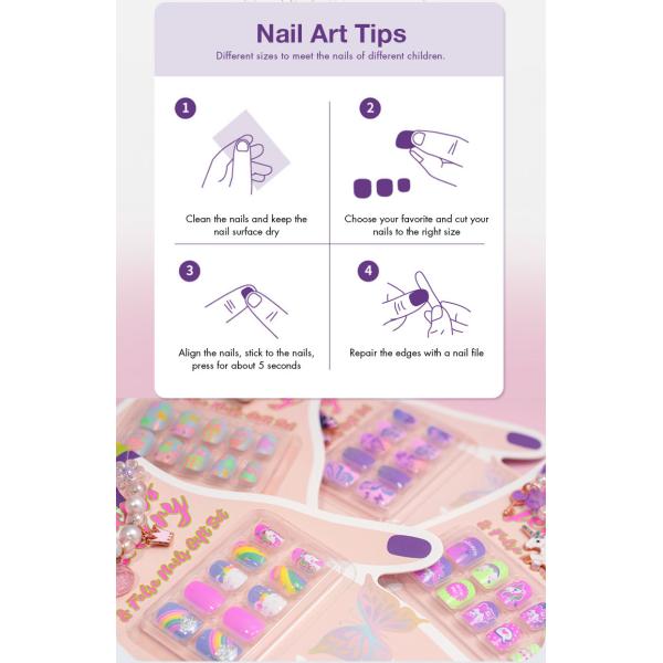 Chic DIY Nail Art Kit For Pretend Play Preschool Girls Environment Friendly