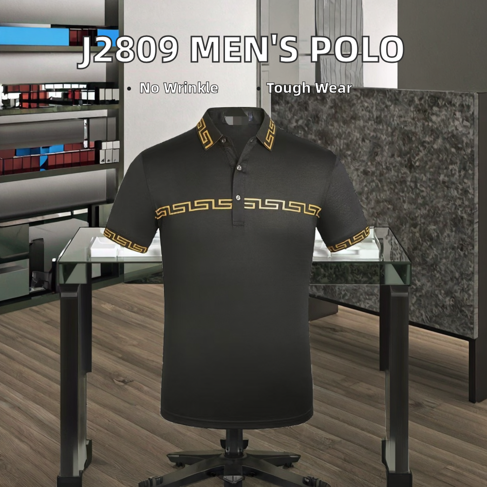 J2809 Cotton Pique Men's for Polo Shirt Quality Factory Custom Design Short Sleeve High Quality Casual Summer Wear Anti-Wrinkle