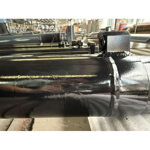 Hard Chrome Plated 2550mm Stroke Telescopic Hydraulic Cylinder With Rod End Oil Passage