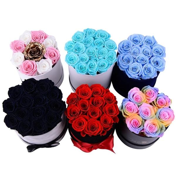 Classic Eternity Roses Selection White Boxes Preserved Flowers Arrangement