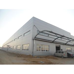 Galvanized Steel Structure Workshop Factory , H Shape Steel Beam Building