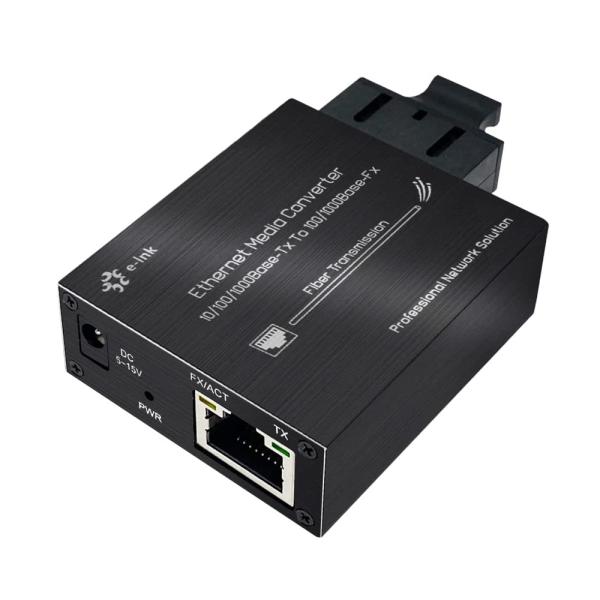 マイクロタイプ 10/100/1000Base-Tx から 100/1000Base-Fx イーサネット メディア 変換器
