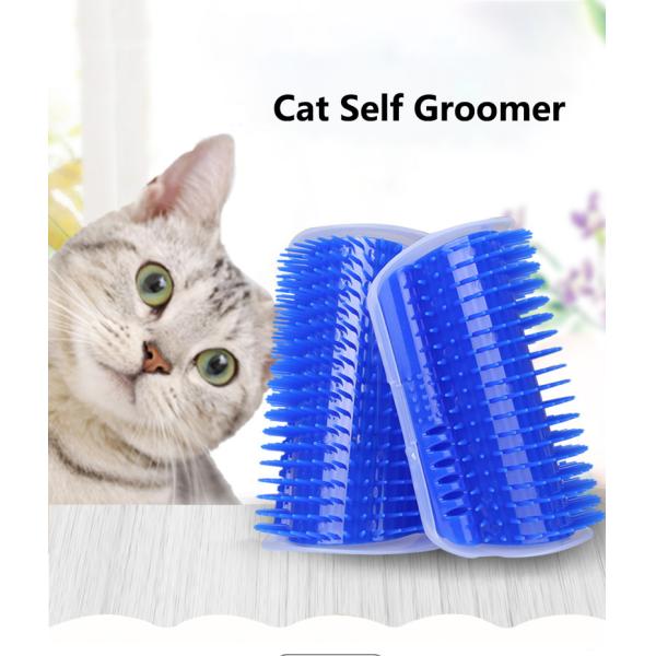Herramienta de limpieza de cabello para mascotas Función limpia gato auto-peinador de pared Esquina peine de gato cepillo