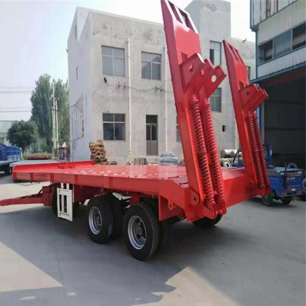 13T-18T Axle 40 Ft Low Bed Semi Trailer for Heavy Goods and Vehicle Transportation