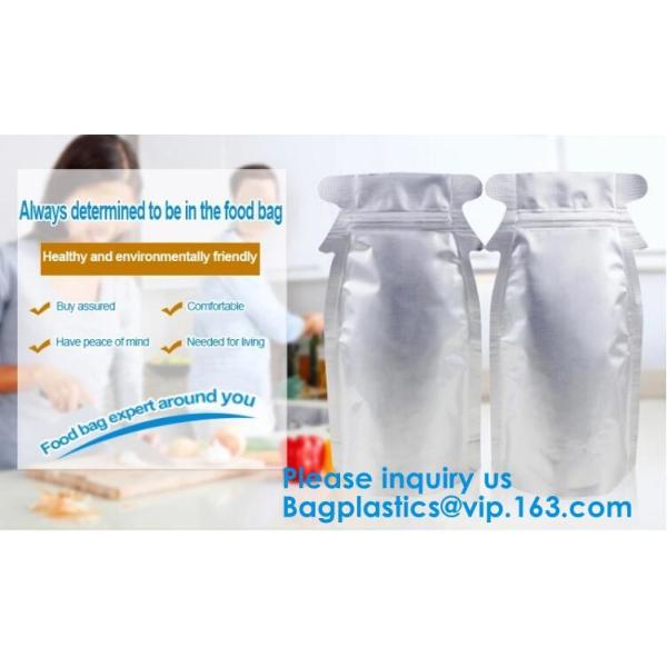 Customized Printing Laminated Material Food Grade Packaging Aluminum Foil Food Packing Bags With Zip Lock bagease, pack