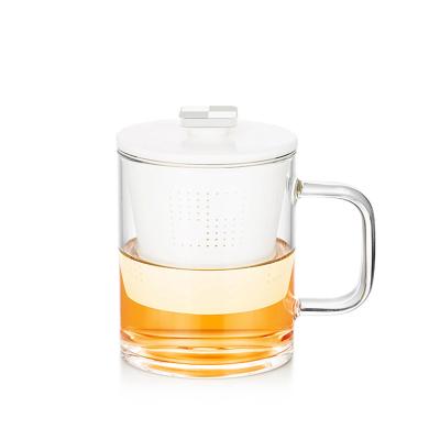 Household Transparent Glass Teapot Stovetop Safe Kettle With Infuser Heat Resistant