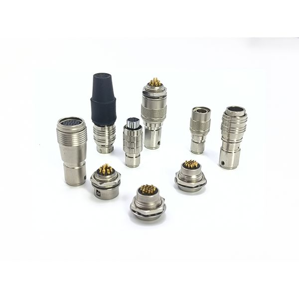 BEXKOM  Hirose compatible HR07 HR10 LF12 series small circular brass nickel plated shell PPS insulator gold plated contacts 2-12pins low cost fast delivery connectors for Industrial cameras.