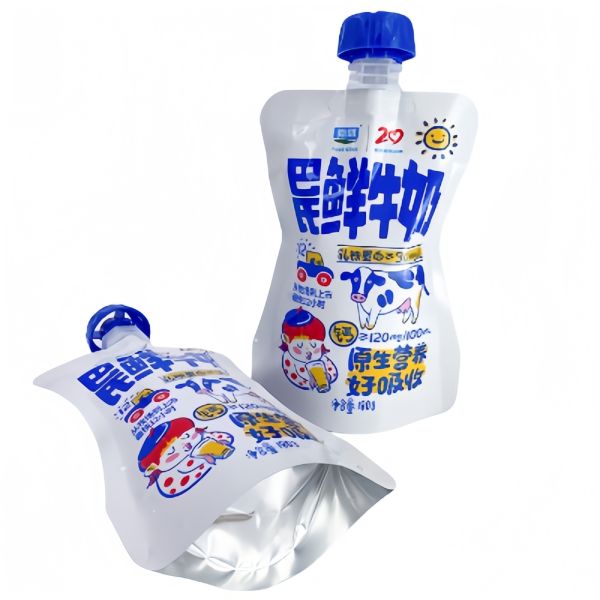 Food Grade Yogurt Spout Pouches BPA Free Reclosable Printed Spout Pouch