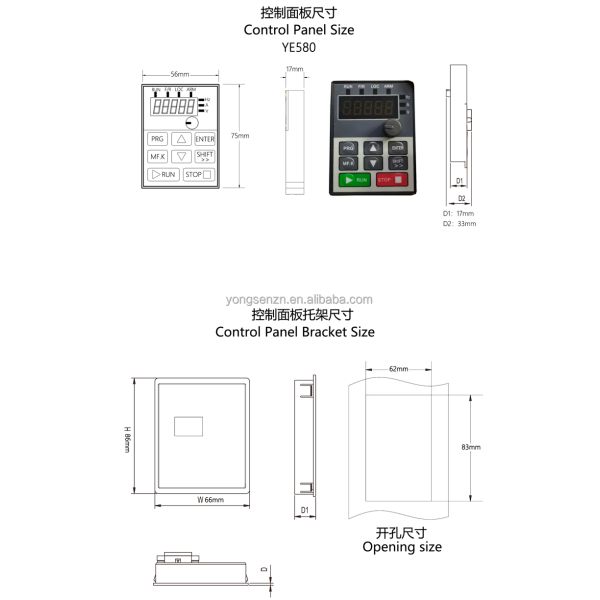 High Perpormence VFD VSD Frequency Inverter Converter Ac Motor Variable Frequency Drive Single Phase 220V 1.5kw 50/60hz
