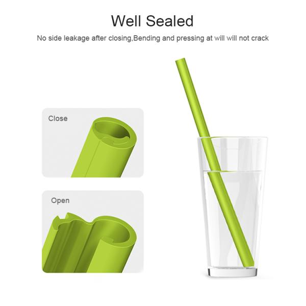 Shenzhen Sells Bpa Free Silicone Openable Straw for Travel Custom Color 230*11mm/17g