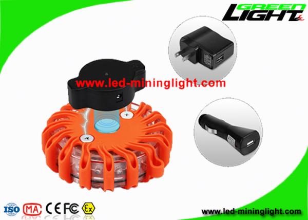Magnetic Orange LED Safety Flares Road Flashing Light for Roadside Emergency Warning