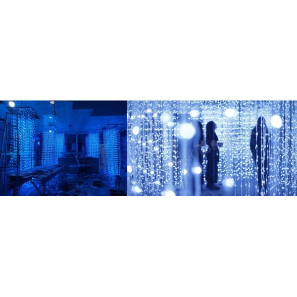 Matrix Dynamic Video Effect 35mm Crystal LED Pixel Ball Curtain String Light