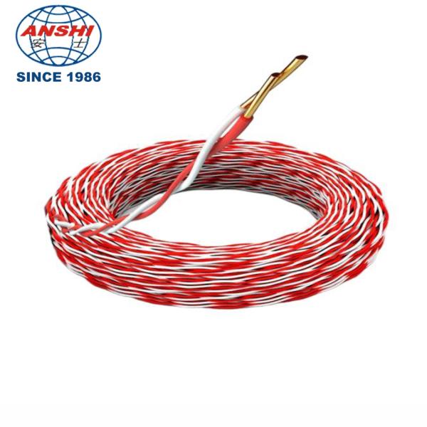 Cable téléphonique blanc rouge 2 cœurs 0.5 mm fil PE isolé