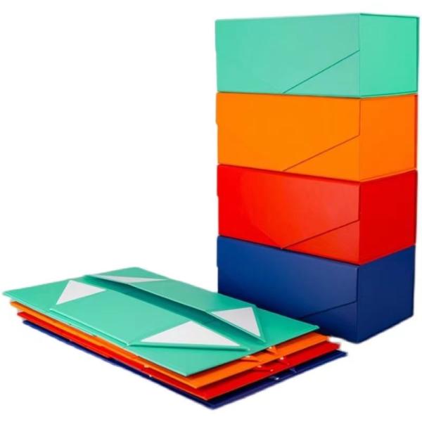 Переработанный подарочный картон складные коробки магнитное закрытие упаковка складывание для косметических парик обувь