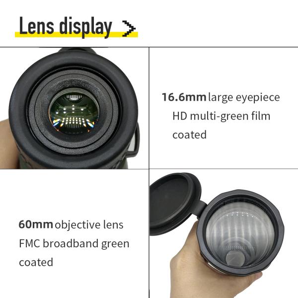 телескоп сигнала 10-30X60 Monocular делает линзы объектива водостойким 60mm для внешних приключений
