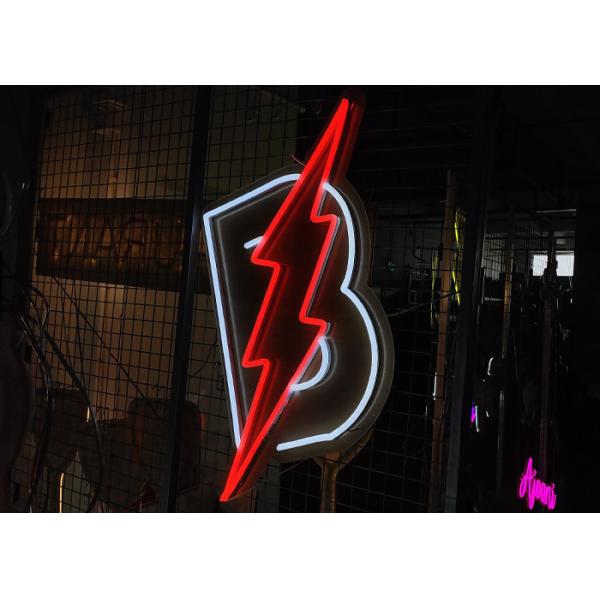 Acrylic 200cm 12VDC Lightning Led Neon Signs RoHS For Bar
