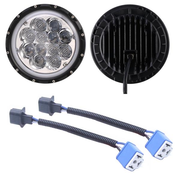 High Low DRL Jeep Wrangler Led Headlights , 7 Inch Jeep Wrangler Halo Lights