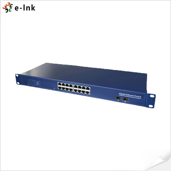 Commutateur à 16 ports 10/100/1000M Gigabit avec 2 emplacements SFP