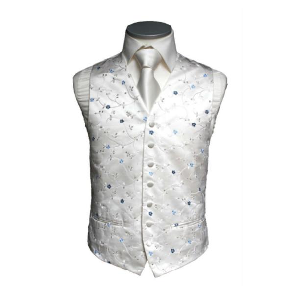 Mens flora waistcoat vest uniform wedding