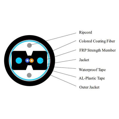 Aerial Armour FTTH Drop Cable 6.8mm Diameter Colored  For Distribution System