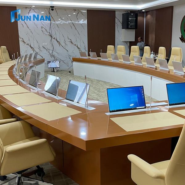 Manual Remote And Software Control JN-15.6/17.3/18.5/21.5 inch Paperless Conference System With Camera Tracking And 30 Set Capacity