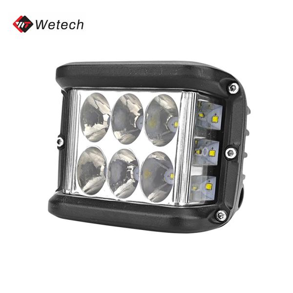36W 12V 24V Flood Beam Dual Color Side Strobe Led Work Lamp