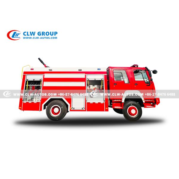 Тележка пожарной команды HOWO 4x4 с 4000 - вода 6000L пенится высокий спринклер воды давления