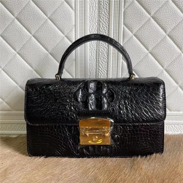 Authentic Real Alligator Leather Women Flap Purse Female Small Handbag Genuine Crocodile Skin Lady Chain Shoulder Bag