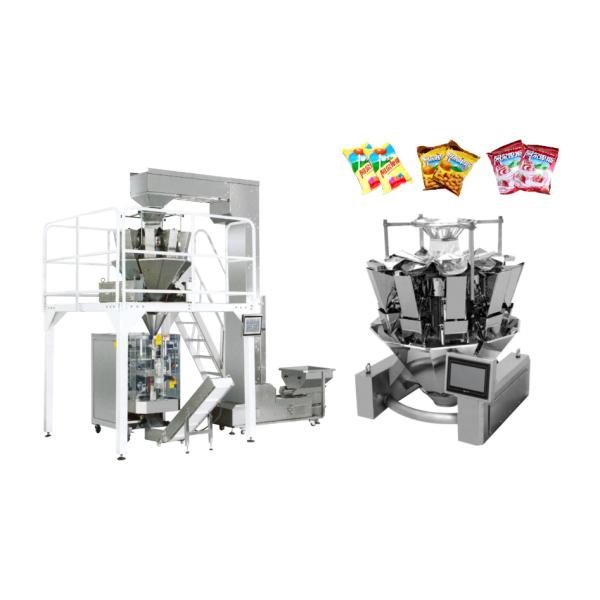 Mini Bear Center Filling Biscuit Packing Machine Multi Heads Weight Packaging Machine