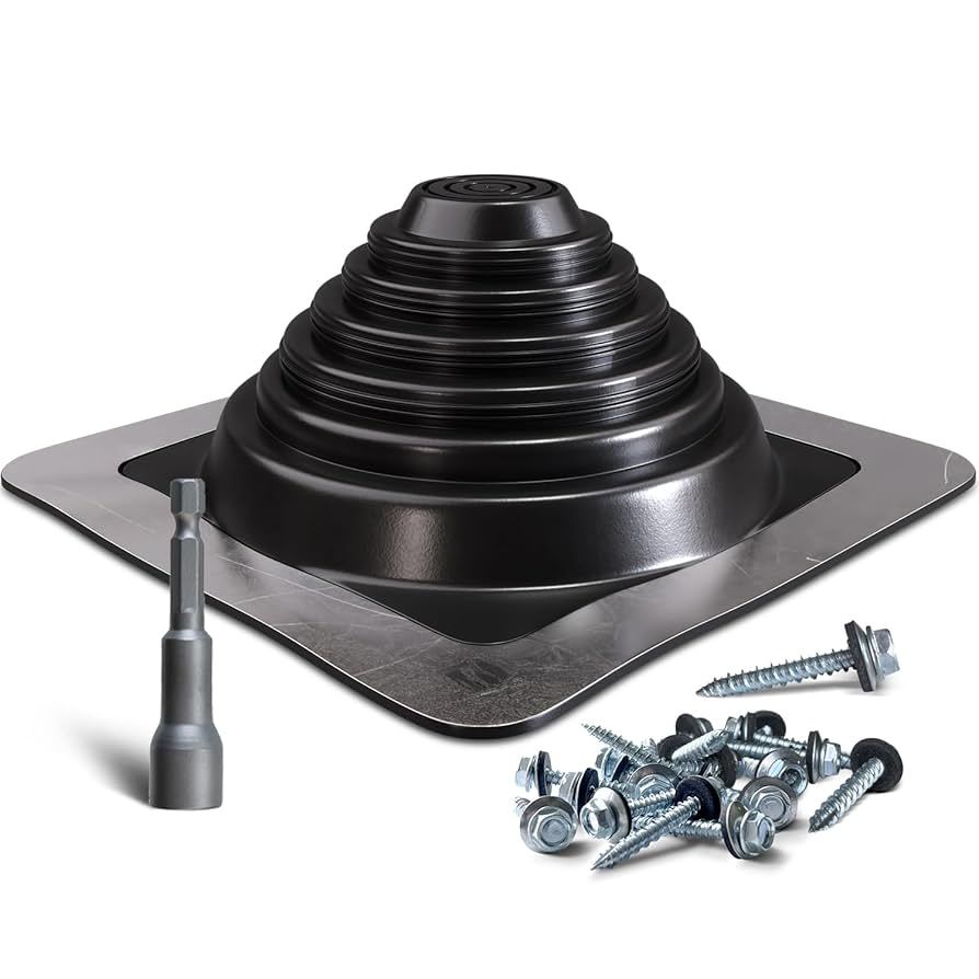 Metal Roof Pipe Flashing Boot Perfect for guiding metal furnace top pipes, chimney pipes, and other high-temperature ventilation openings.