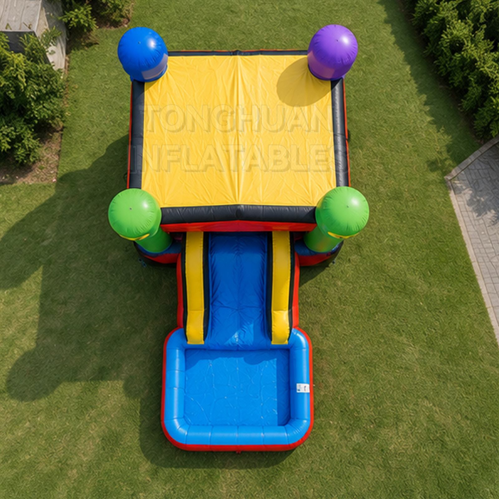Custom Ninja Theme Inflatable Combo with Bounce House and Slide for Commercial Rental Business