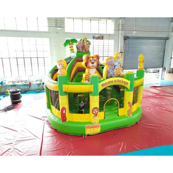 Toddler Jungle Park Jumping Combo Inflatable Bouncer Slide
