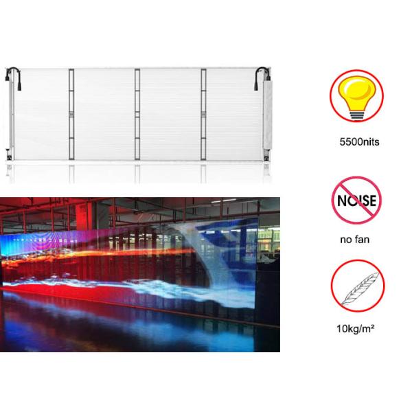 Space Saving Transparent LED Screens 1920Hz for Stores Glass Wall
